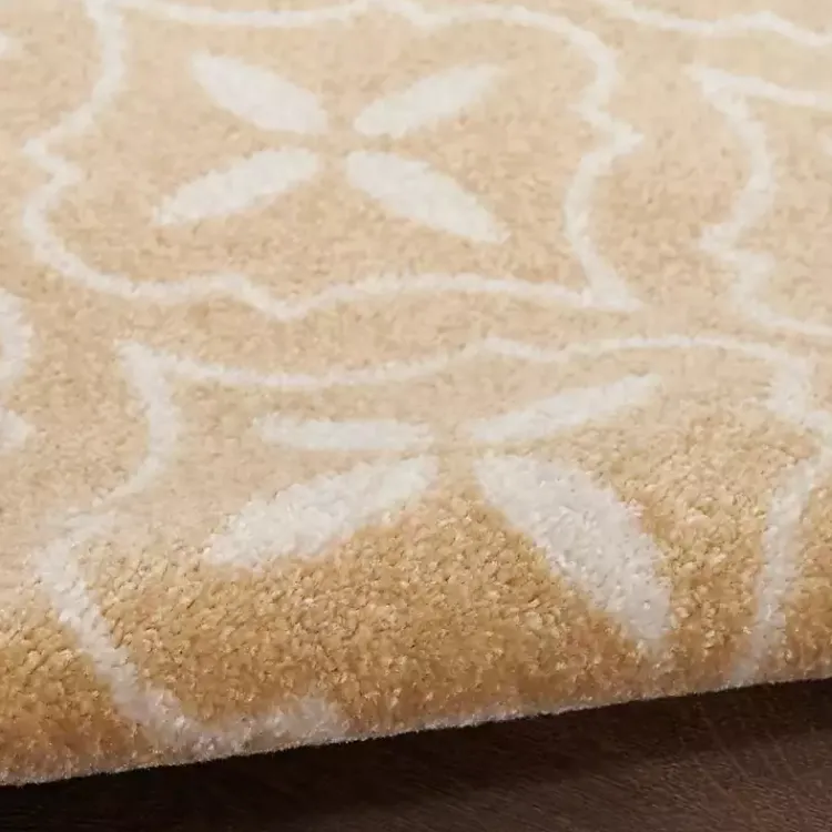 Kirklands Home Beige & Ivory Quatrefoil Indoor/Outdoor Runner Clearance