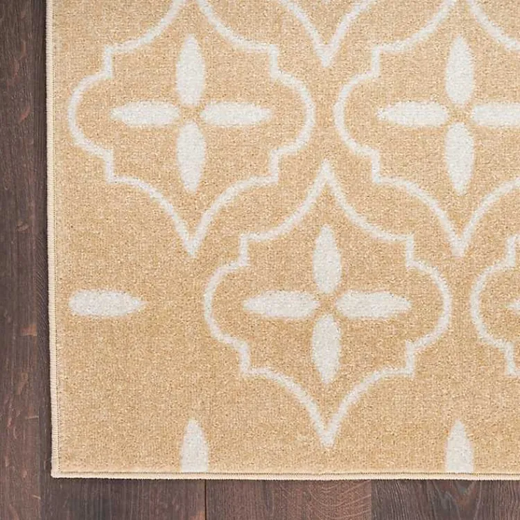 Kirklands Home Beige & Ivory Quatrefoil Indoor/Outdoor Rug, 5x7 Best
