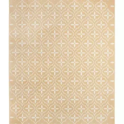 Kirklands Home Beige & Ivory Quatrefoil Indoor/Outdoor Rug, 8x10 Discount