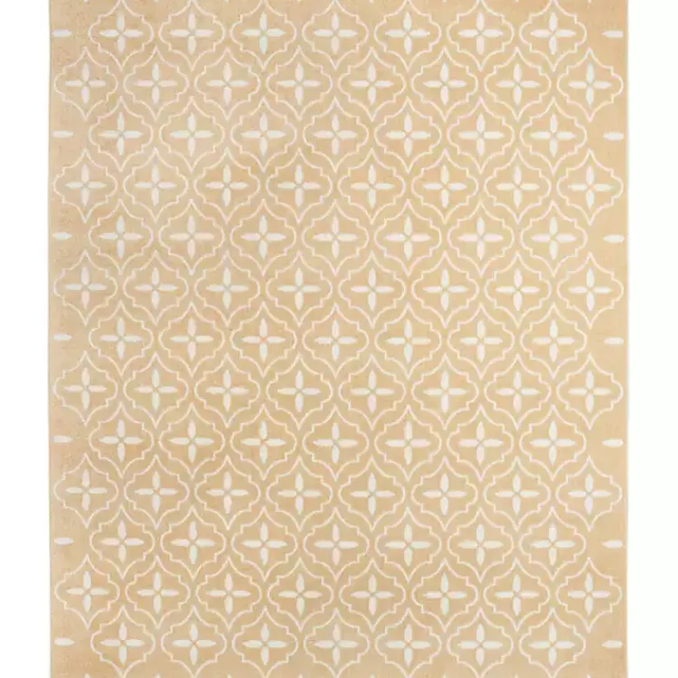 Kirklands Home Beige & Ivory Quatrefoil Indoor/Outdoor Rug, 8x10 Discount