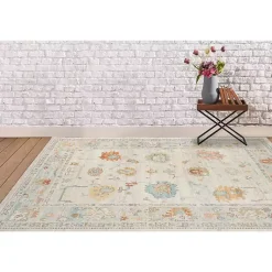 Kirklands Home Beige Bohemian Area Rug, 7x9 Tan Clearance