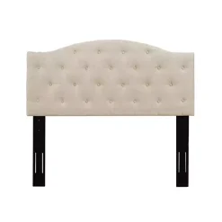 Kirklands Home Beige Bryne Button Tufted Full/Queen Headboard Tan Best