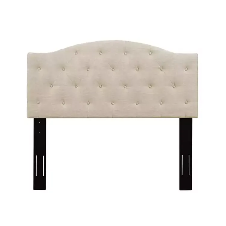 Kirklands Home Beige Bryne Button Tufted Full/Queen Headboard Tan Best