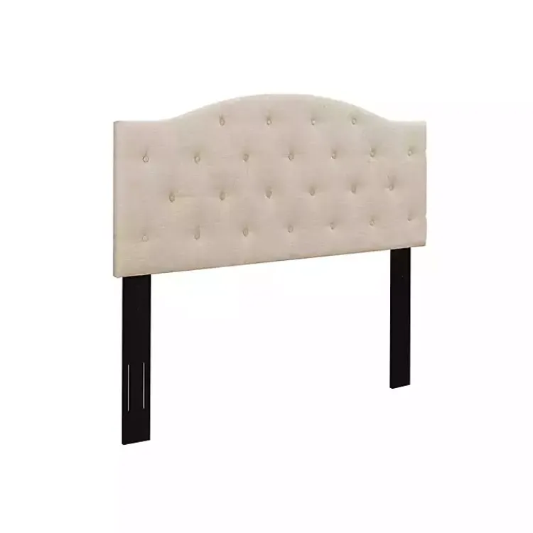 Kirklands Home Beige Bryne Button Tufted King Headboard Tan Sale