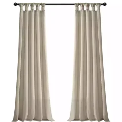 Kirklands Home Beige Burlap Knotted Curtain Panel Set, 108 in. Tan Discount