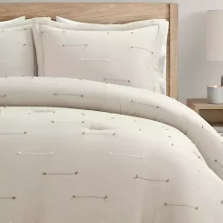 Kirklands Home Beige Clip Jacquard 3-pc. King Comforter Set Tan New