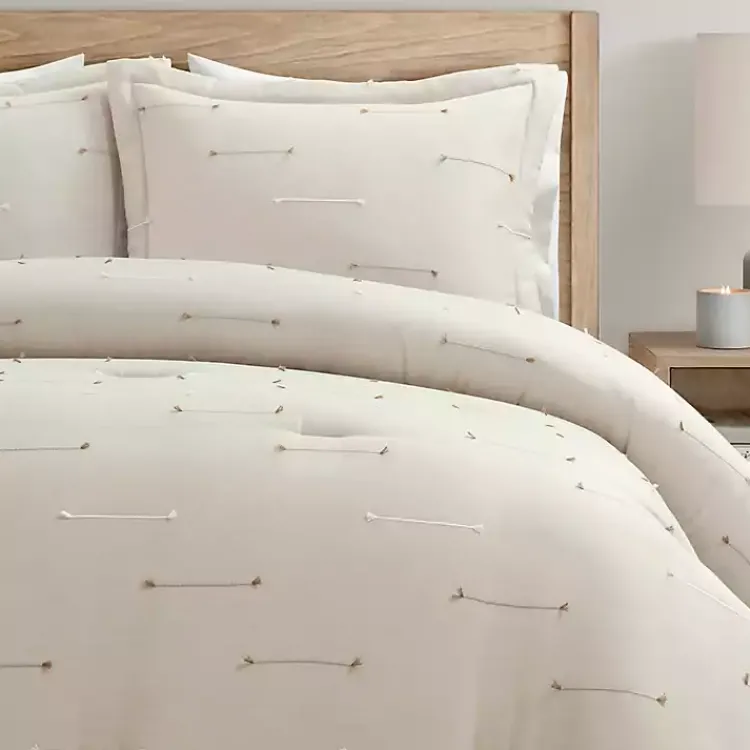 Kirklands Home Beige Clip Jacquard 3-pc. King Comforter Set Tan New