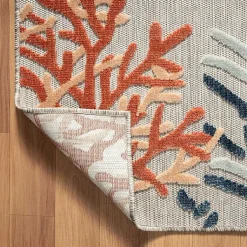 Kirklands Home Beige Coral Reef Area Rug, 5x7 Tan