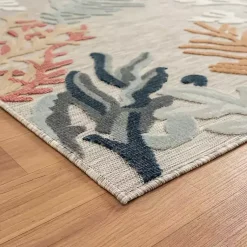 Kirklands Home Beige Coral Reef Area Rug, 5x7 Tan