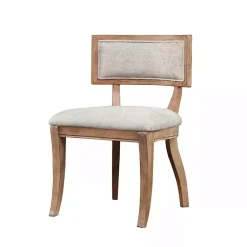 Kirklands Home Beige Curved Back Dining Chairs, Set of 2 White Outlet