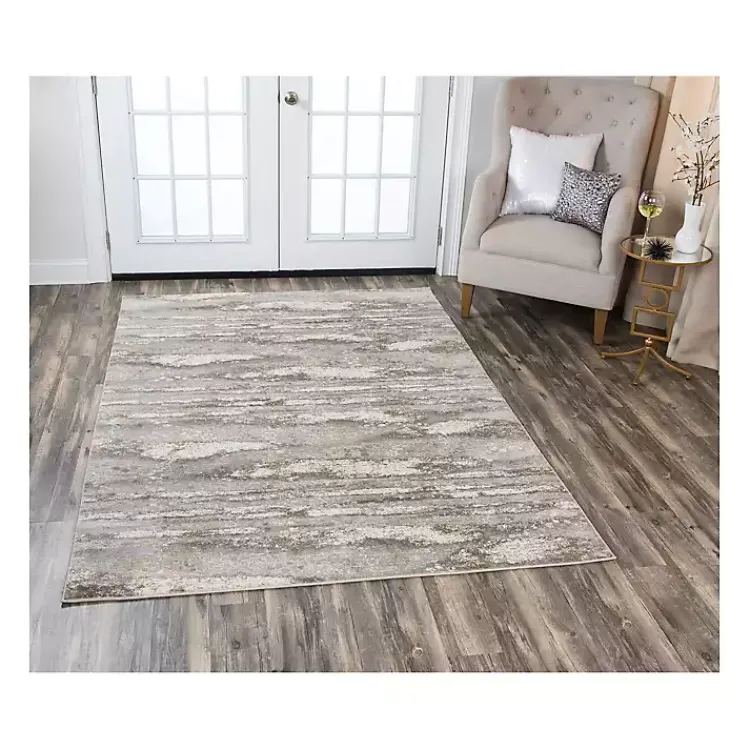 Kirklands Home Beige Edward Abstract Area Rug, 5x7 Sale