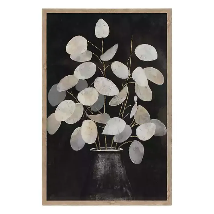 Kirklands Home Beige Eucalyptus Framed Art Prints New