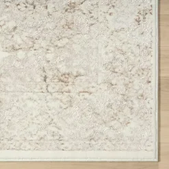 Kirklands Home Beige Faded Damask Area Rug, 5x7 Tan Hot