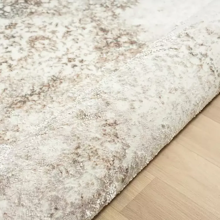 Kirklands Home Beige Faded Damask Area Rug, 7x9 Tan Online