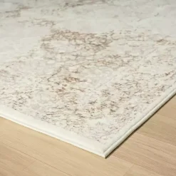 Kirklands Home Beige Faded Damask Area Rug, 7x9 Tan Online