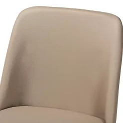 Kirklands Home Beige Faux Leather Modern Dining Chairs, Set of 2 Tan Sale