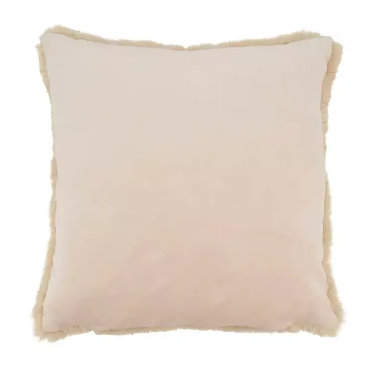 Pillows>Kirklands Home Beige Faux Rabbit Fur Pillow Tan