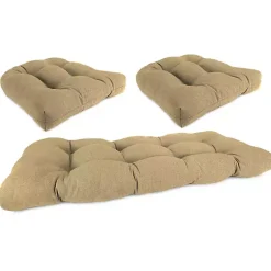 Kirklands Home Beige French Edge 3-pc. Outdoor Wicker Cushion Set Tan Sale