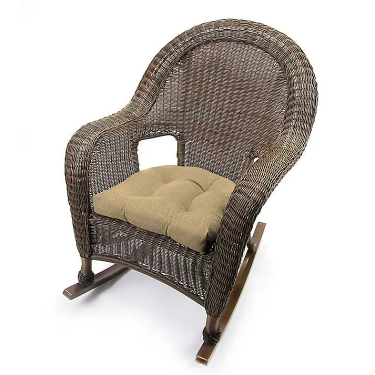 Kirklands Home Beige French Edge 3-pc. Outdoor Wicker Cushion Set Tan Sale