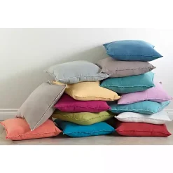 Pillows>Kirklands Home Beige Fringed Edge Pillow Tan