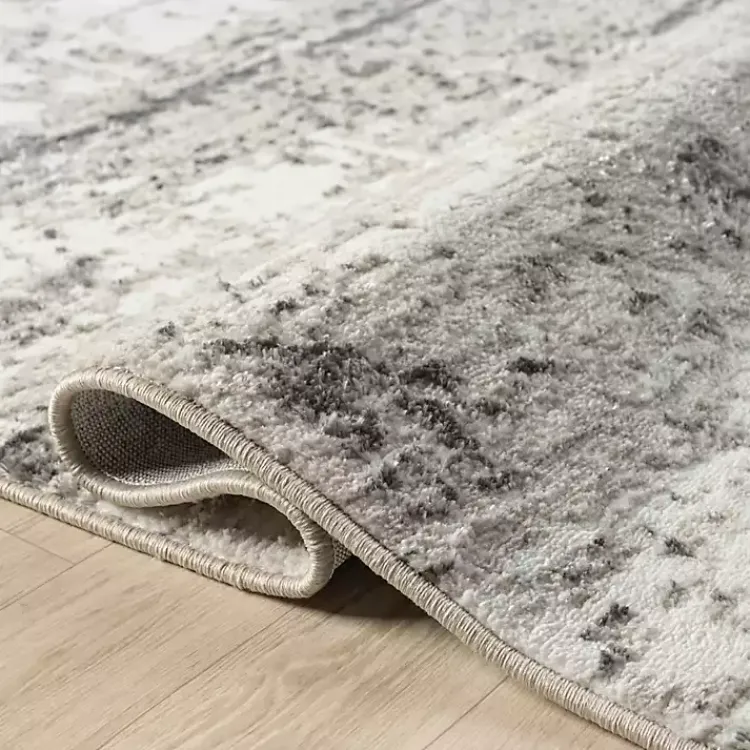 Kirklands Home Beige Gray Indoor Runner, 2x7 Clearance