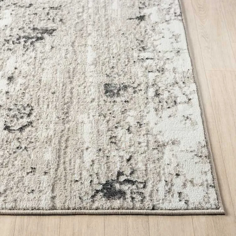 Kirklands Home Beige Gray Indoor Runner, 2x7 Clearance