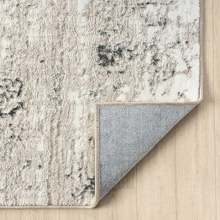 Kirklands Home Beige Gray Indoor Runner, 2x7 Clearance
