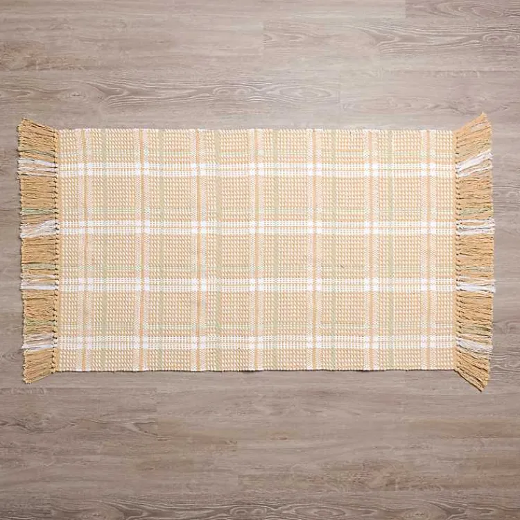 Kirklands Home Beige Jesse Plaid Scatter Rug Tan Best