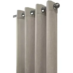 Kirklands Home Beige Linen Light Filtering Curtain Panel, 95 in. Brown Outlet
