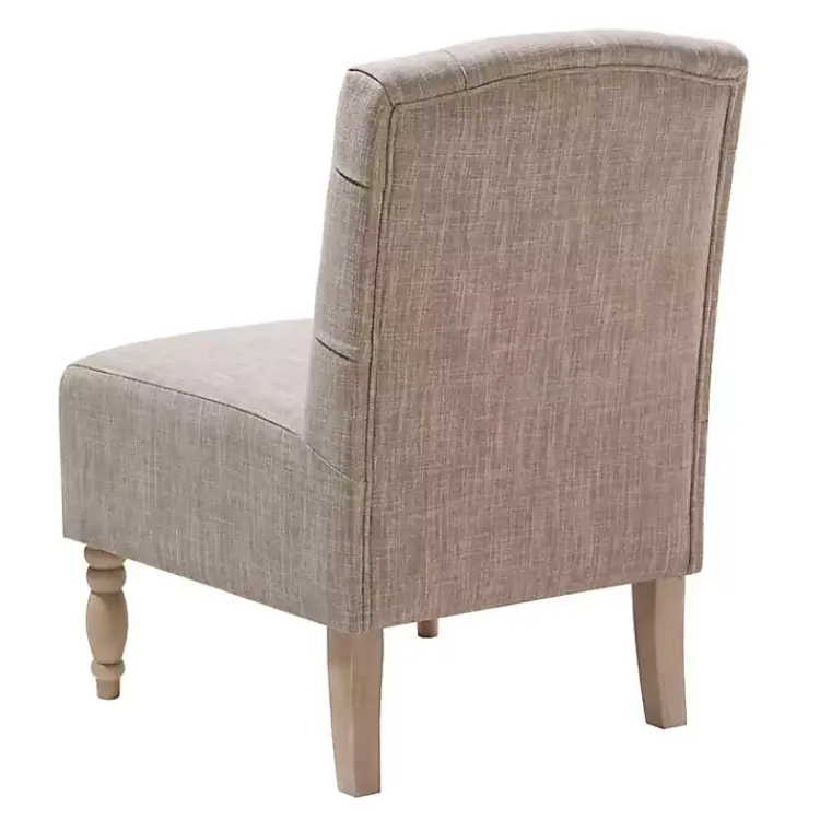 Kirklands Home Beige Luna Tufted Armless Accent Chair Gray Online