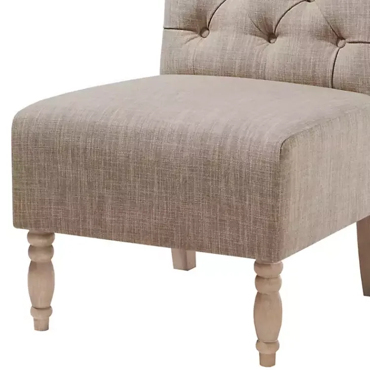 Kirklands Home Beige Luna Tufted Armless Accent Chair Gray Online
