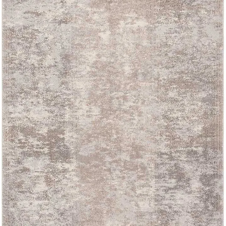Kirklands Home Beige Madison Abstract Area Rug, 6x6 Tan Hot
