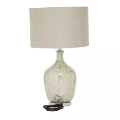 Kirklands Home Beige Marbled Mercury Glass Table Lamp Brown Hot