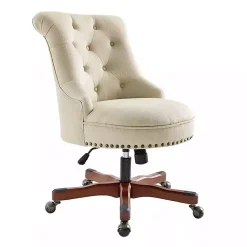Kirklands Home Beige Miller Tufted Office Chair Tan Clearance