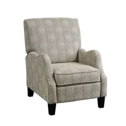Kirklands Home Beige Pattern Liam Push-Back Recliner Outlet