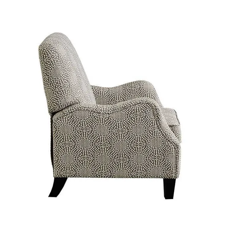 Kirklands Home Beige Pattern Liam Push-Back Recliner Outlet