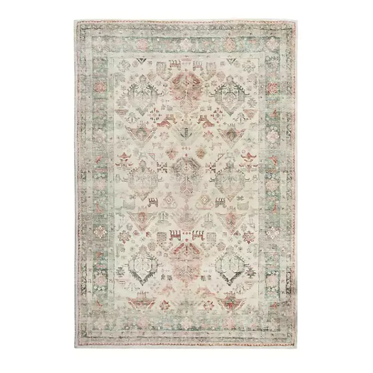 Kirklands Home Beige Rosette Area Rug, 7x9 Best
