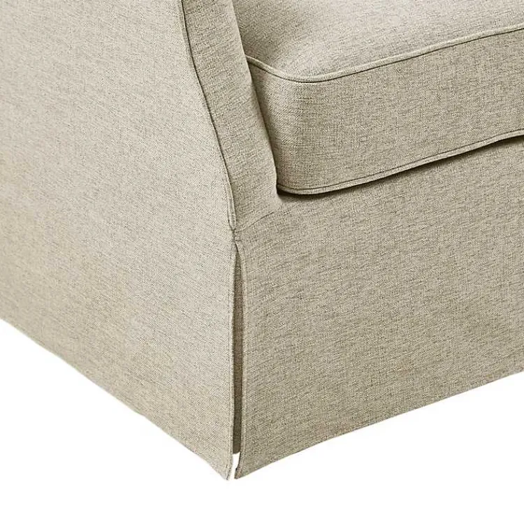Kirklands Home Beige Skirted Swivel Martha Stewart Accent Chair Tan Sale