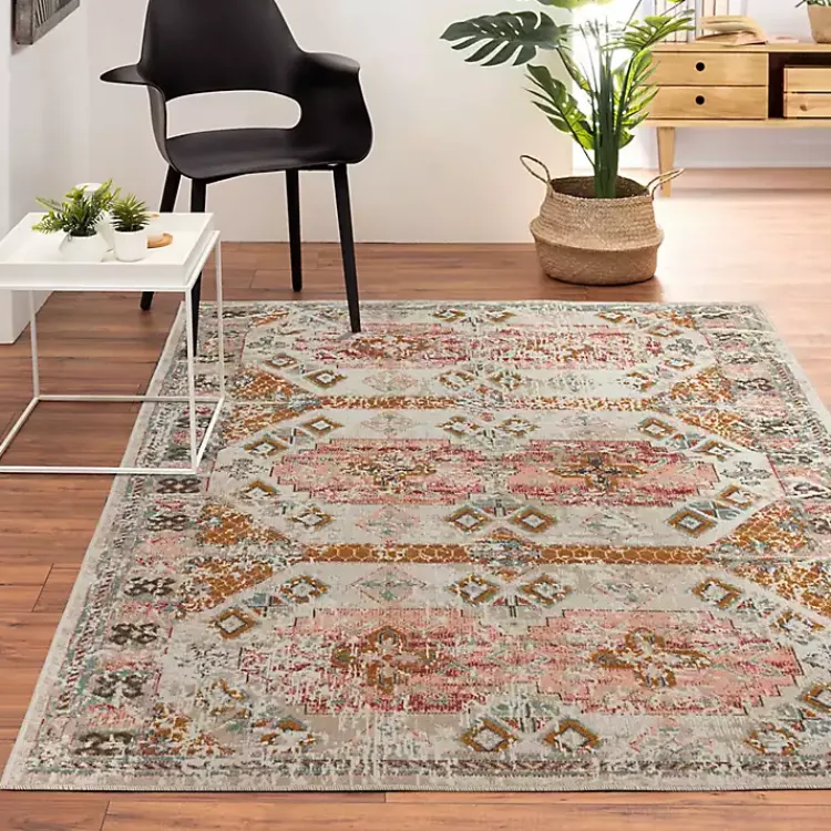 Kirklands Home Beige Southwestern Mosaic Outdoor Area Rug, 5x7 Sale