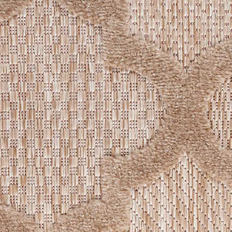 Kirklands Home Beige Trellis Indoor/Outdoor Area Rug, 5x7 Tan Hot