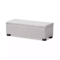 Kirklands Home Beige Tufted Contemporary Storage Bench Best