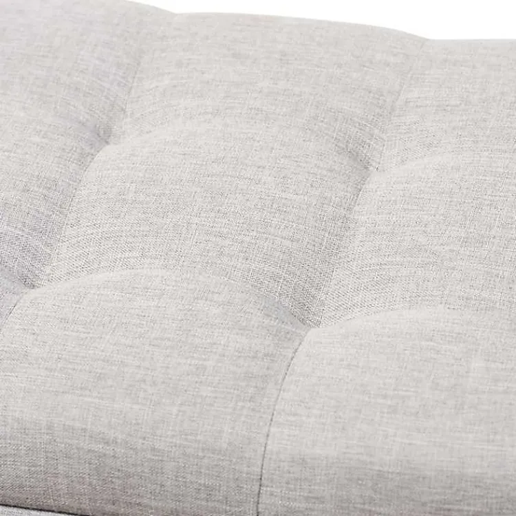 Kirklands Home Beige Tufted Contemporary Storage Bench Best