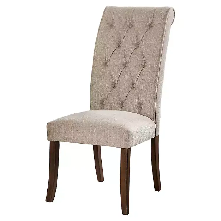 Kirklands Home Beige Tufted Landon Dining Chairs, Set of 2 Tan Hot