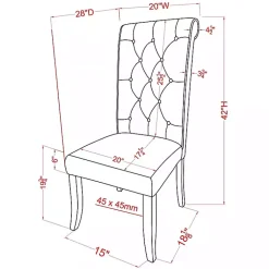 Kirklands Home Beige Tufted Landon Dining Chairs, Set of 2 Tan Hot