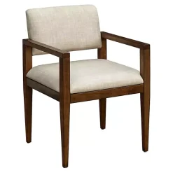 Kirklands Home Beige Upholstered Wood Dining Chairs, Set of 2 Tan Discount