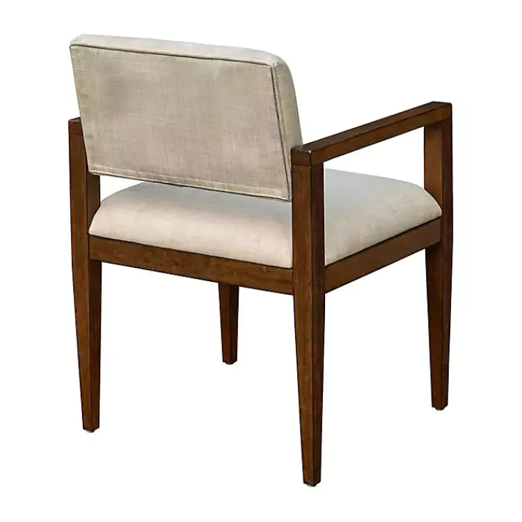 Kirklands Home Beige Upholstered Wood Dining Chairs, Set of 2 Tan Discount