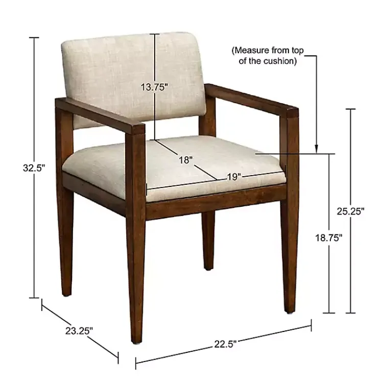 Kirklands Home Beige Upholstered Wood Dining Chairs, Set of 2 Tan Discount