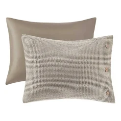 Kirklands Home Beige Waffle Weave 3-pc. Queen Duvet Cover Set Tan Online