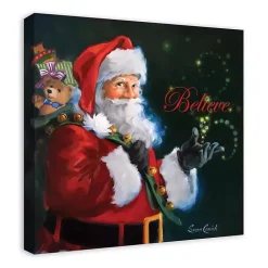 Christmas Art & Wall Decor>Kirklands Home Believe Santa Claus Canvas Art Print
