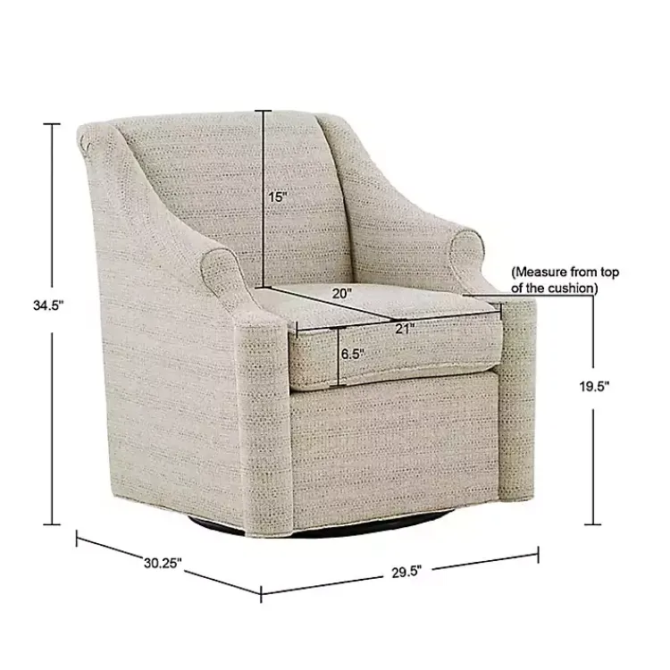 Kirklands Home Benton Swivel Glider Accent Chair Tan